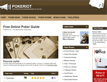 Tablet Screenshot of pokeriot.com